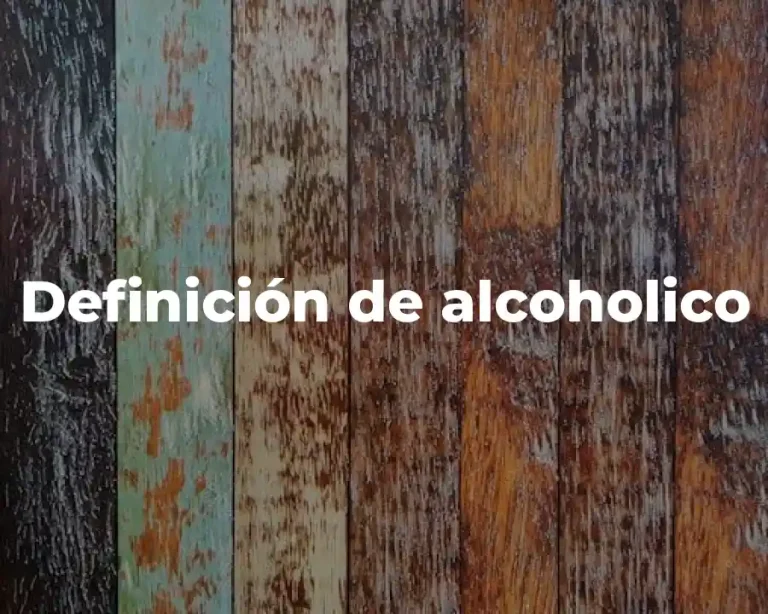 Definición de alcoholico