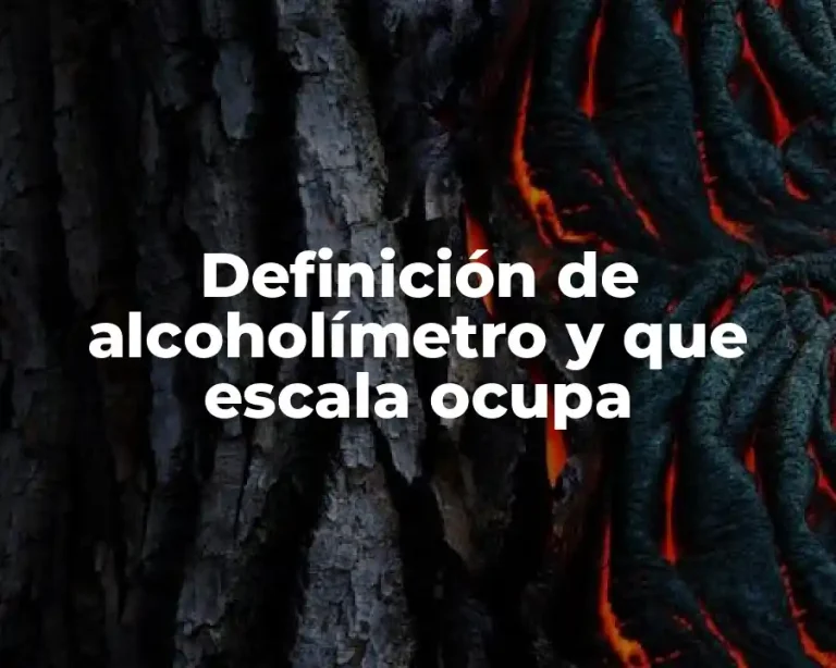Definición de alcoholímetro y que escala ocupa
