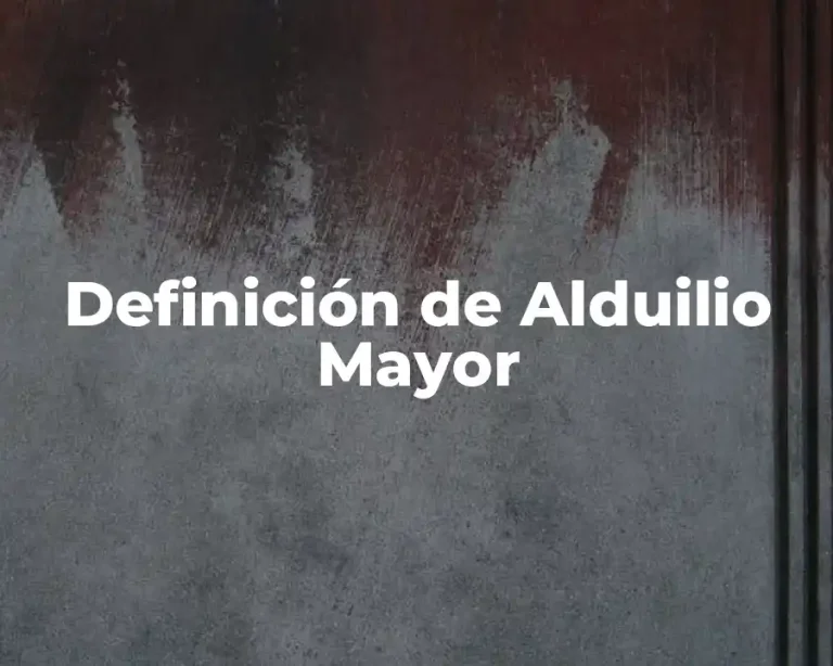 Definición de Alduilio Mayor