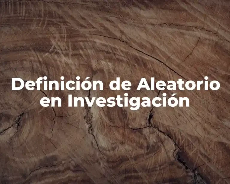 Definición de Aleatorio en Investigación