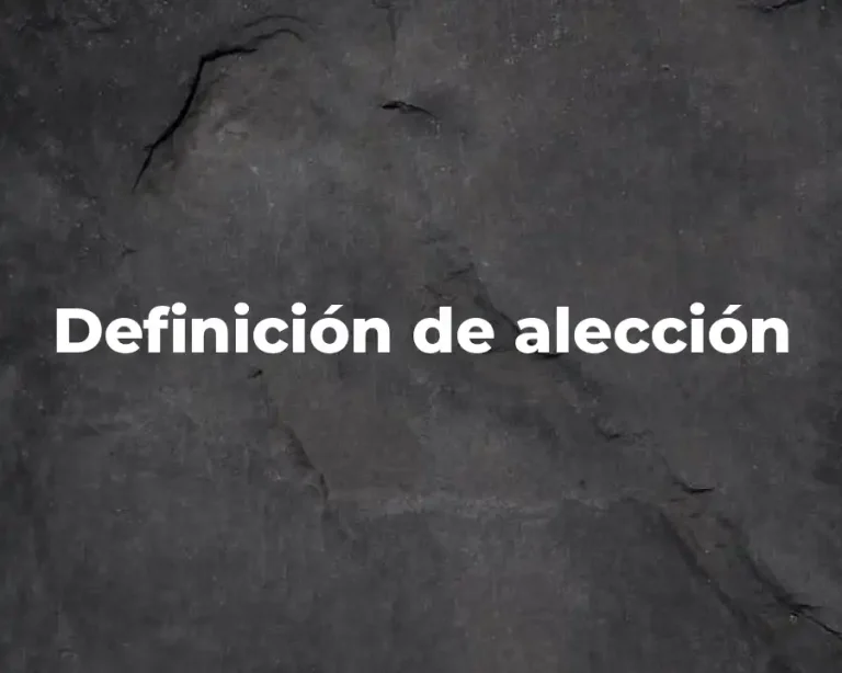 Definición de alección