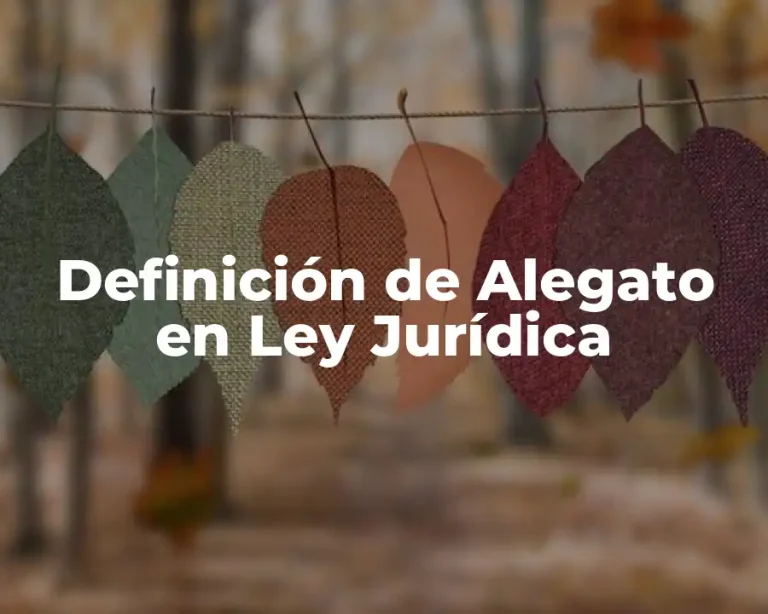 Definición de Alegato en Ley Jurídica