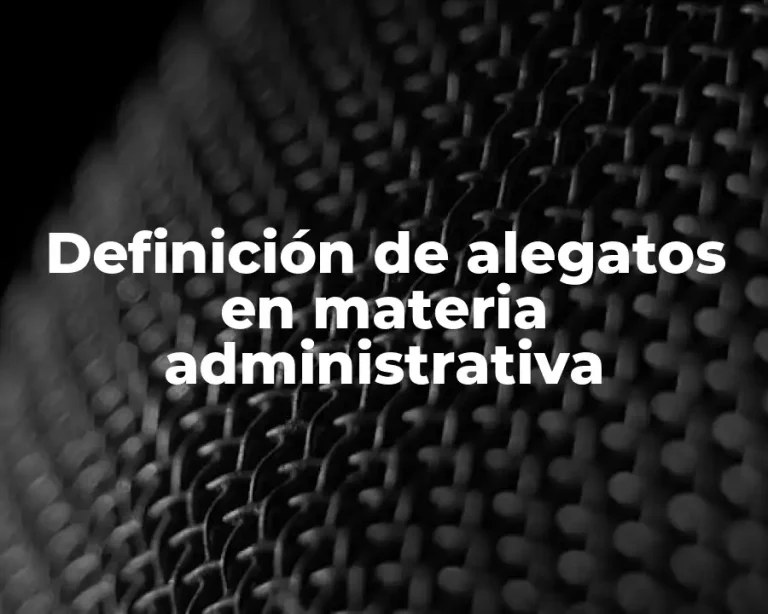 Definición de alegatos en materia administrativa