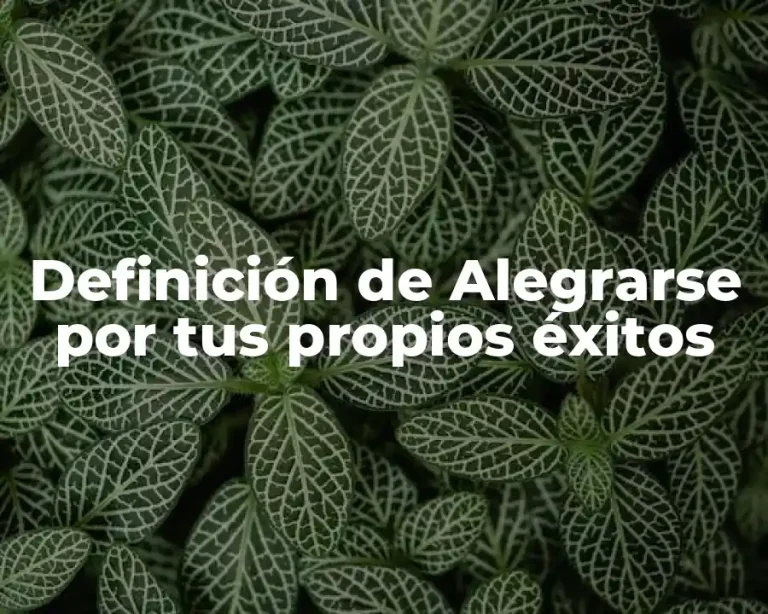 Definición de Alegrarse por tus propios éxitos