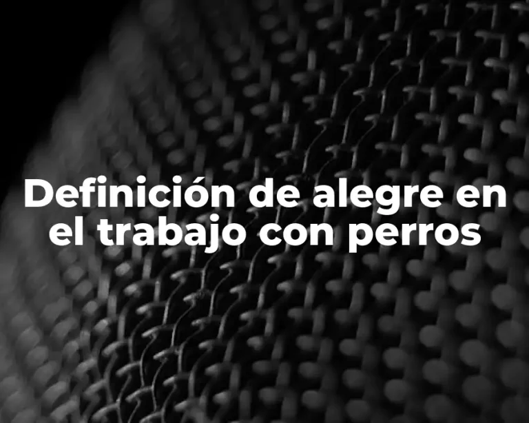 Definición de alegre en el trabajo con perros