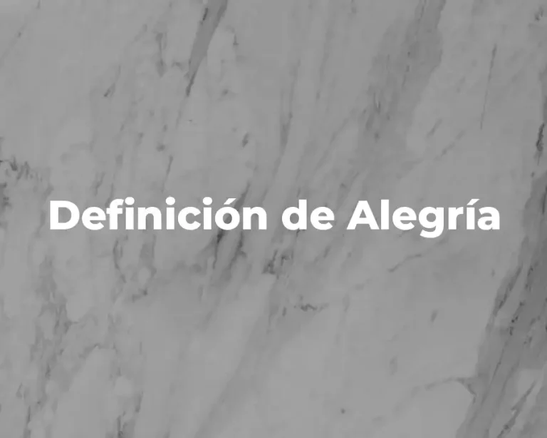 Definición de Alegría
