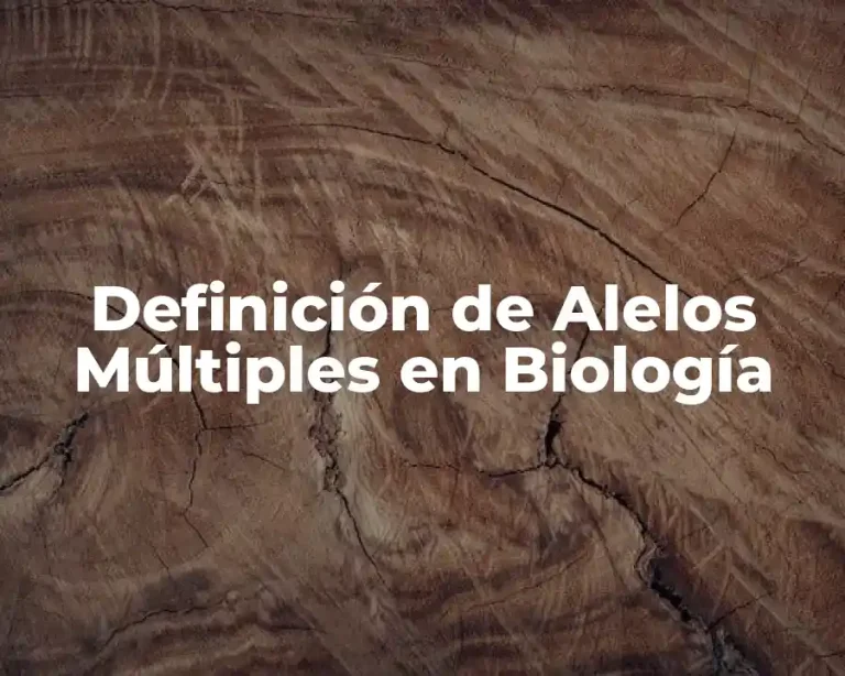 Definición de Alelos Múltiples en Biología
