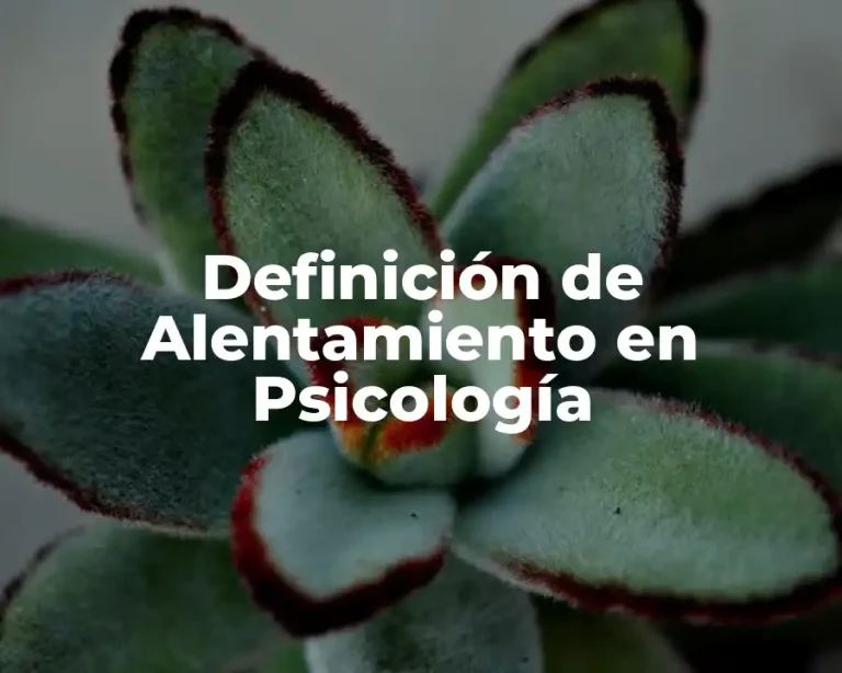 Definición de Alentamiento en Psicología