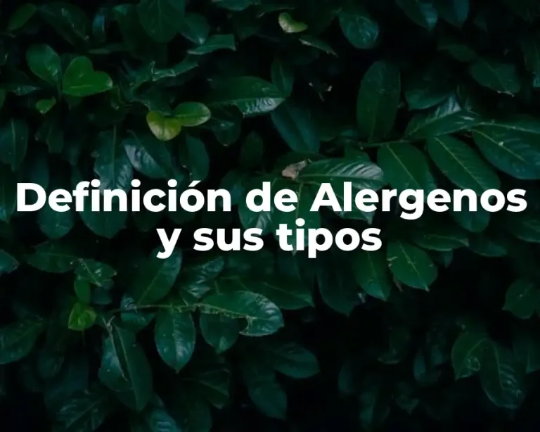 Definición de Alergenos y sus tipos