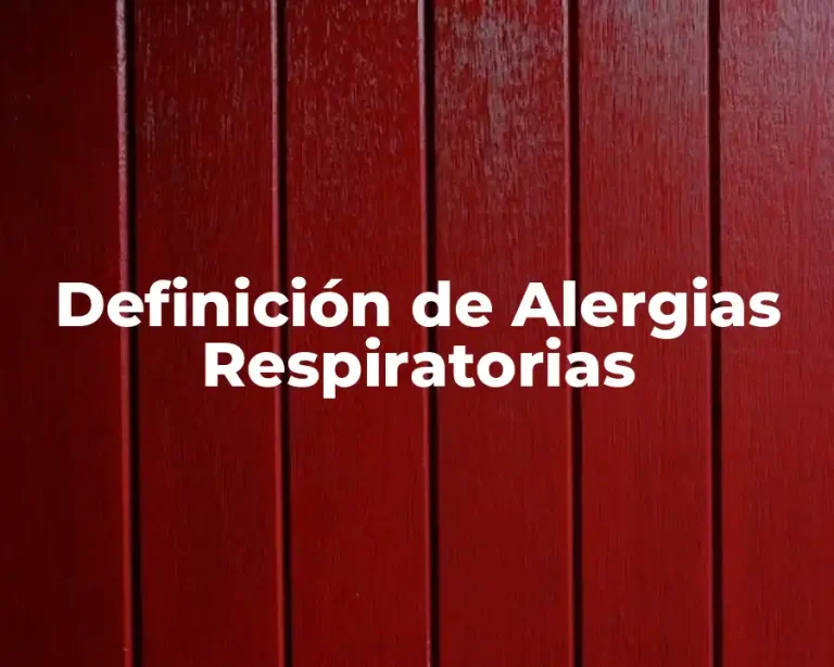 Definición de Alergias Respiratorias