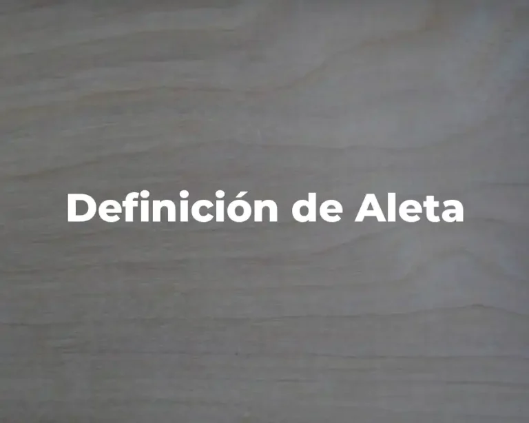 Definición de Aleta