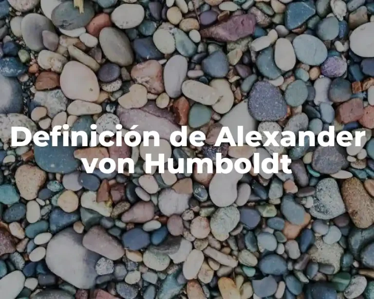 Definición de Alexander von Humboldt