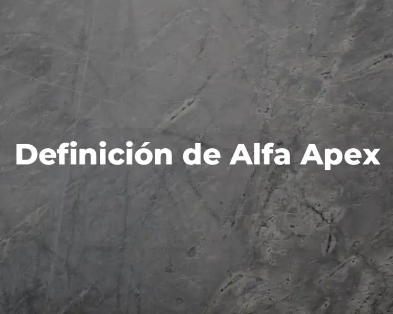 Definición de Alfa Apex