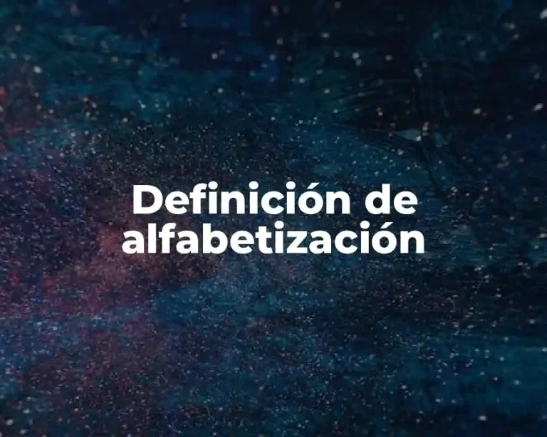 Definición de alfabetización