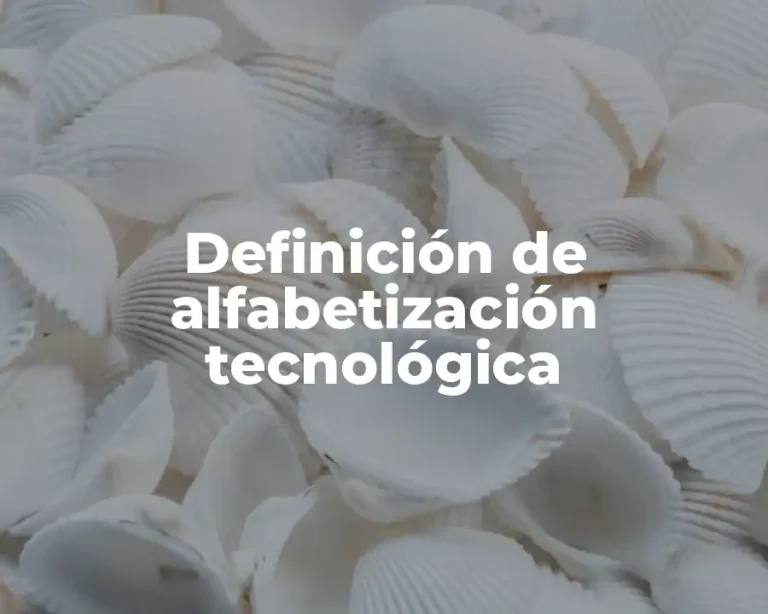 Definición de alfabetización tecnológica