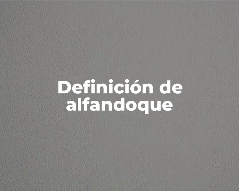Definición de alfandoque