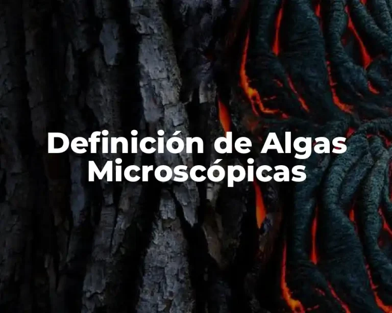 Definición de Algas Microscópicas