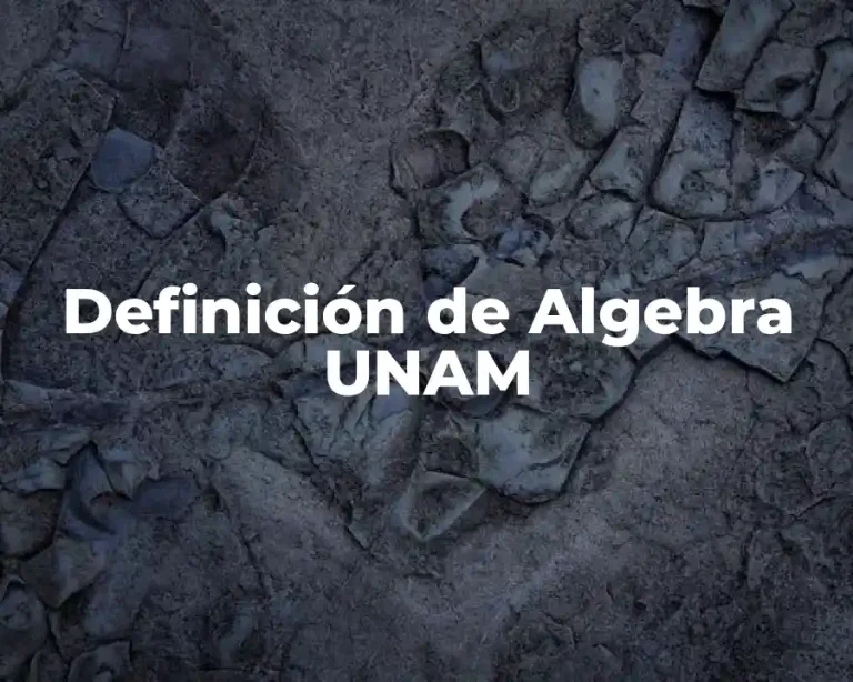 Definición de Algebra UNAM