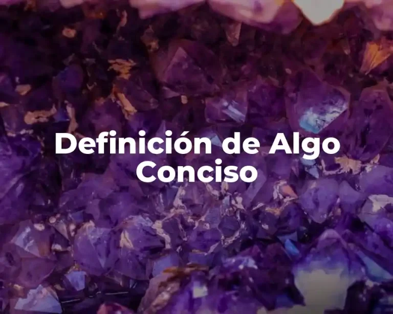 Definición de Algo Conciso