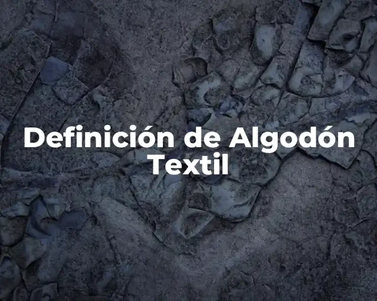 Definición de Algodón Textil