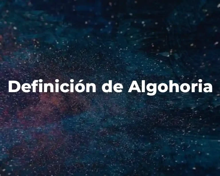 Definición de Algohoria
