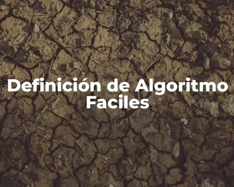 Definición de Algoritmo Faciles