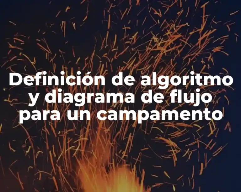 Definición de algoritmo y diagrama de flujo para un campamento