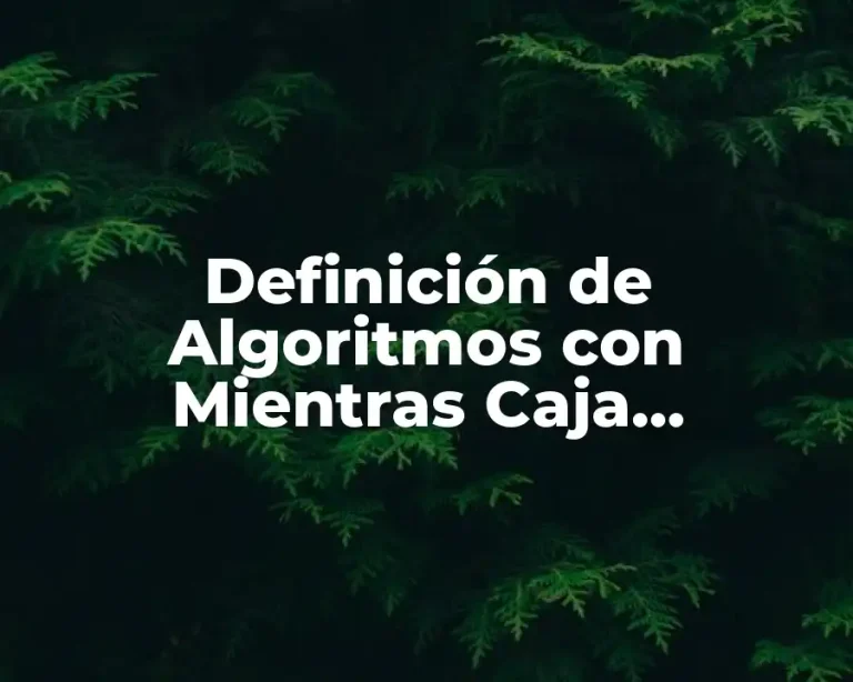 Definición de Algoritmos con Mientras Caja Registradora