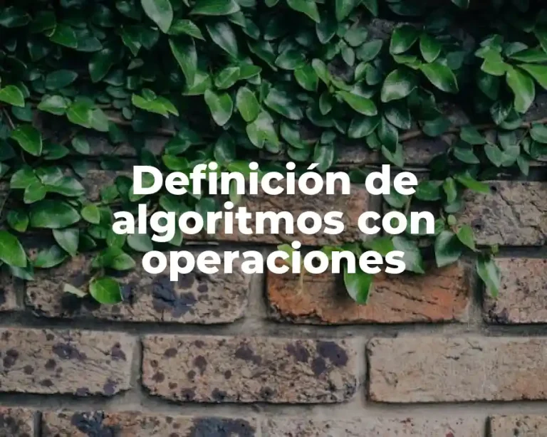 Definición de algoritmos con operaciones