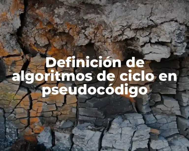 Definición de algoritmos de ciclo en pseudocódigo