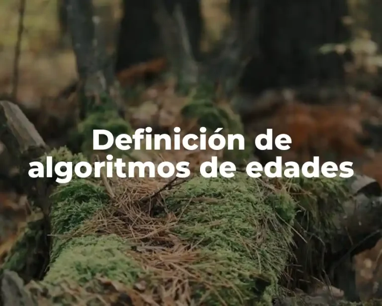 Definición de algoritmos de edades