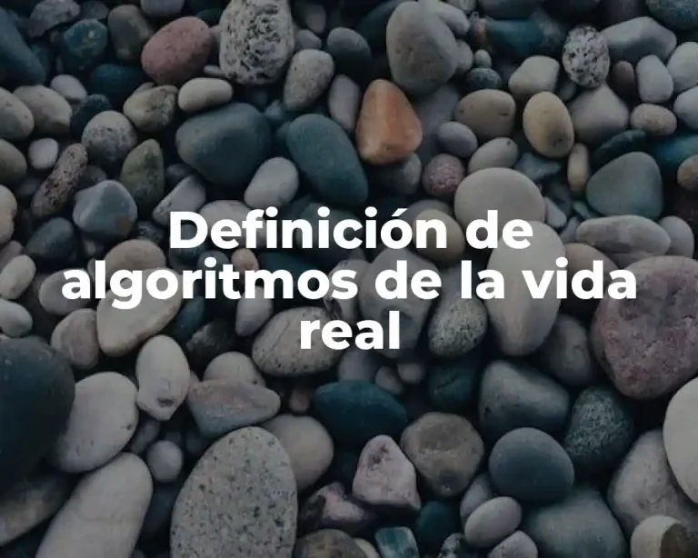 Definición de algoritmos de la vida real