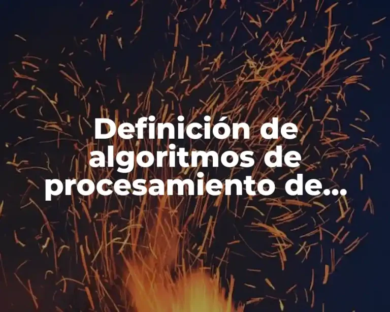Definición de algoritmos de procesamiento de lenguaje natural