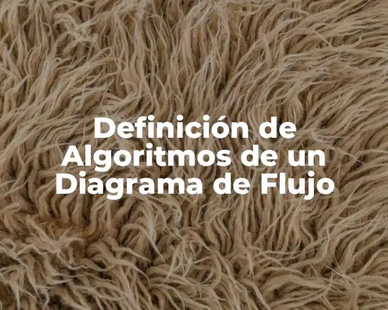 Definición de Algoritmos de un Diagrama de Flujo