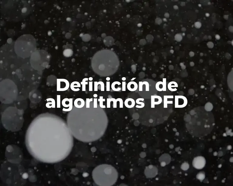 Definición de algoritmos PFD