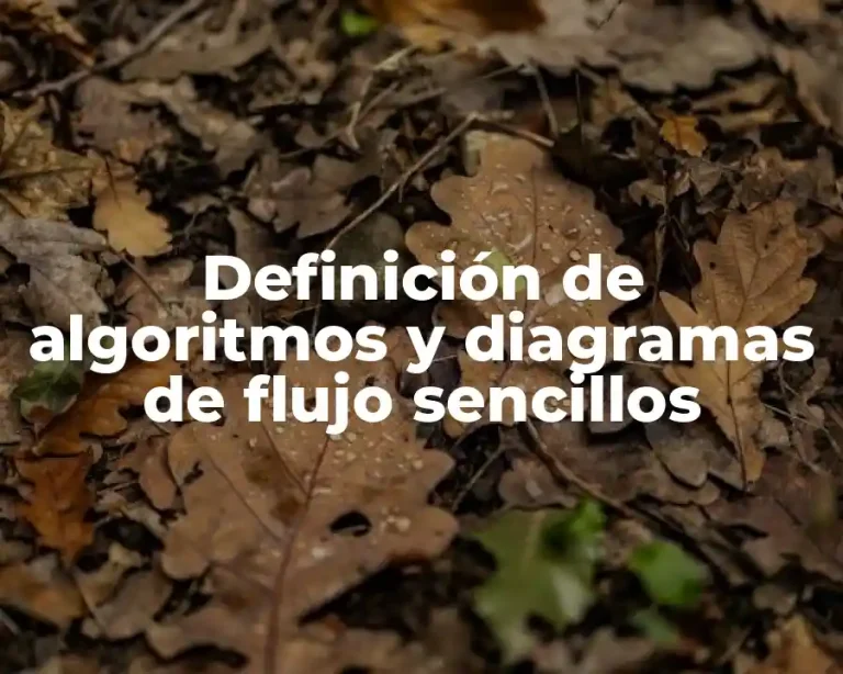 Definición de algoritmos y diagramas de flujo sencillos