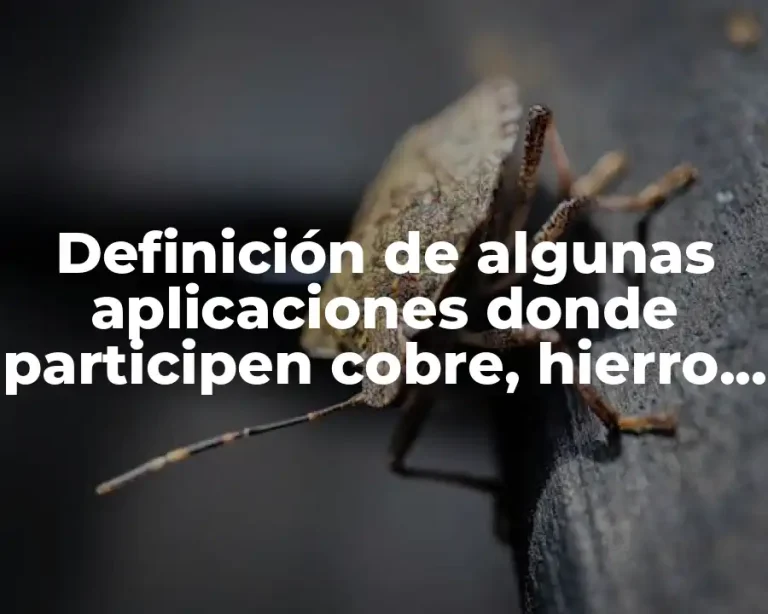 Definición de algunas aplicaciones donde participen cobre, hierro, plomo y aluminio