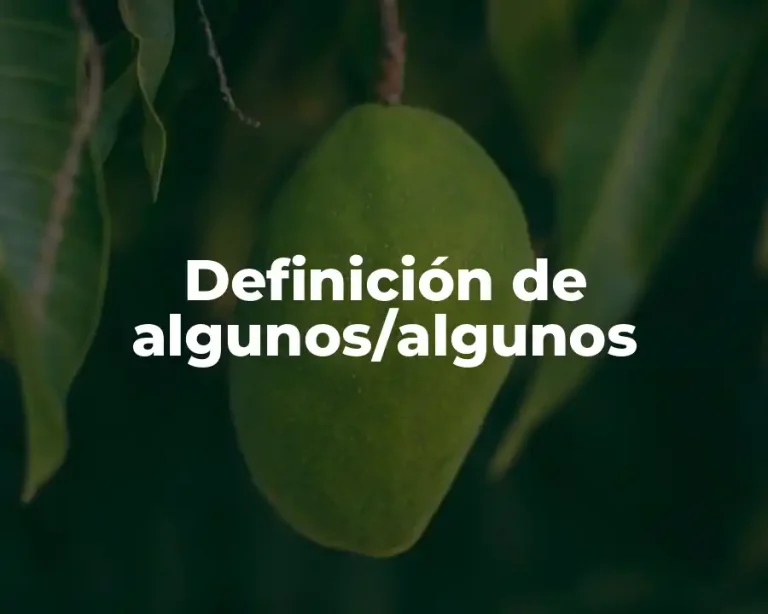 Definición de algunos/algunos