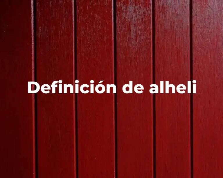 Definición de alheli