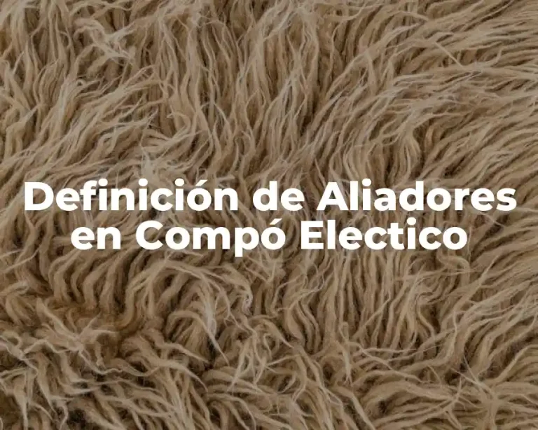 Definición de Aliadores en Compó Electico