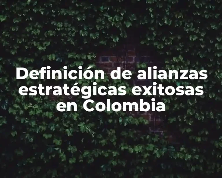 Definición de alianzas estratégicas exitosas en Colombia