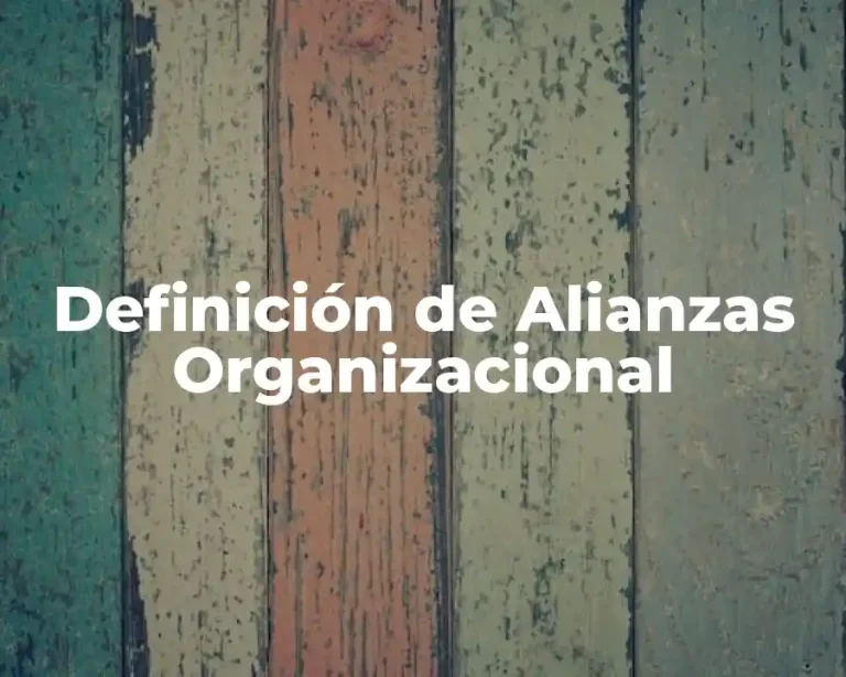 Definición de Alianzas Organizacional