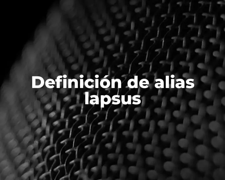 Definición de alias lapsus