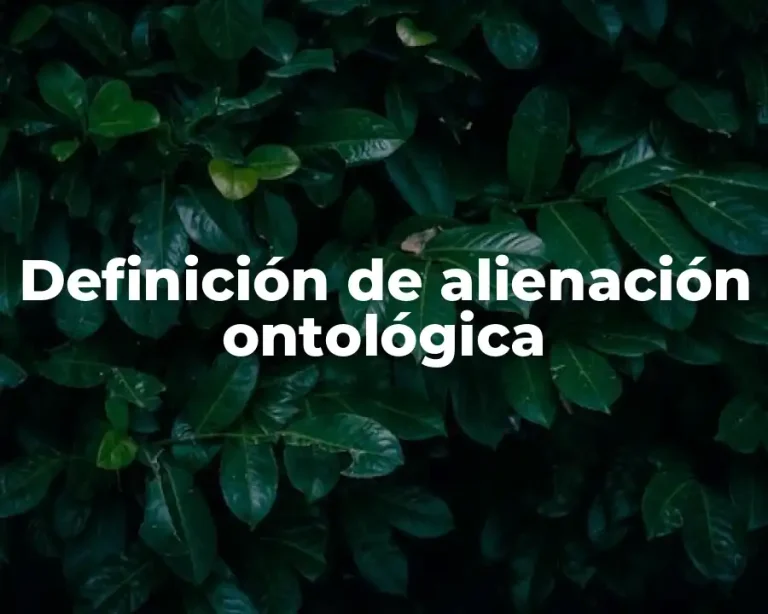 Definición de alienación ontológica