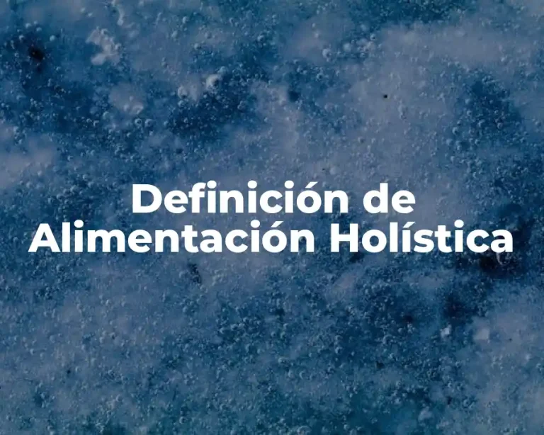 Definición de Alimentación Holística