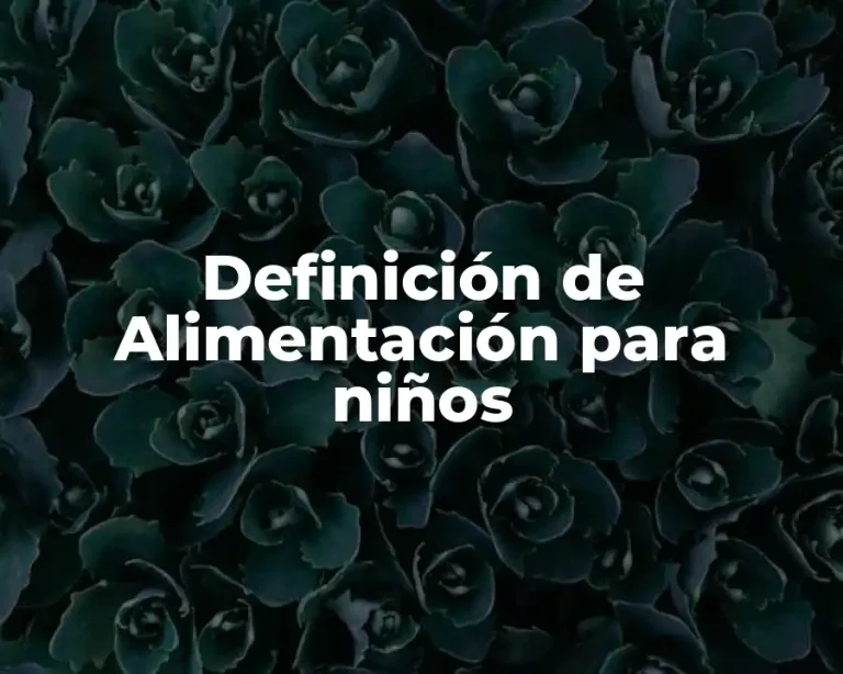 Definición de Alimentación para niños
