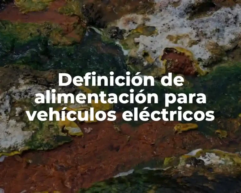 Definición de alimentación para vehículos eléctricos