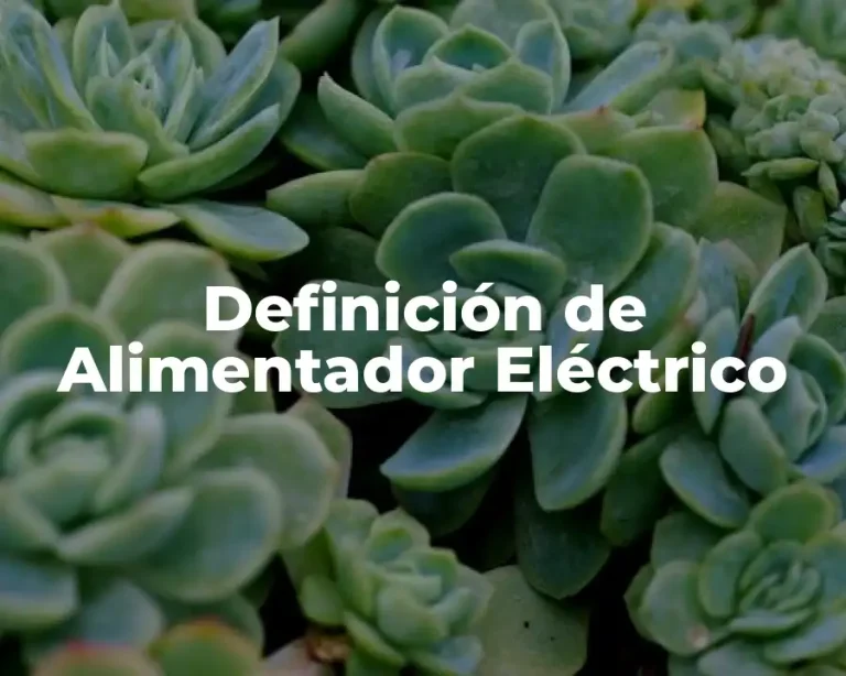 Definición de Alimentador Eléctrico