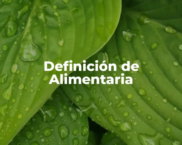 Definición de Alimentaria