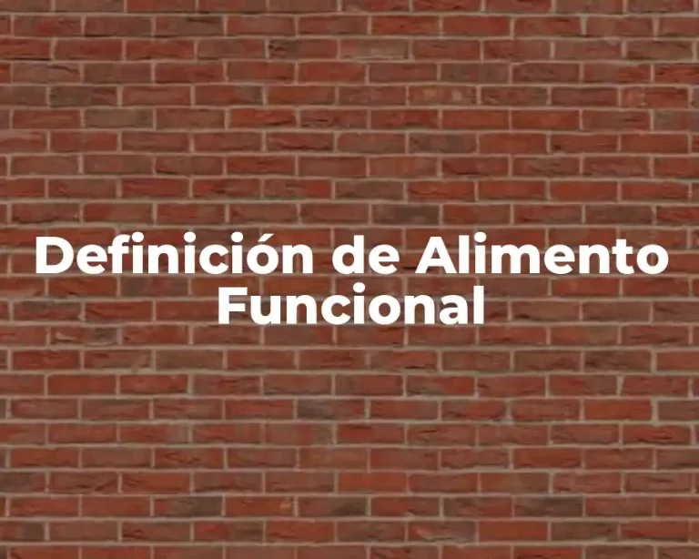 Definición de Alimento Funcional